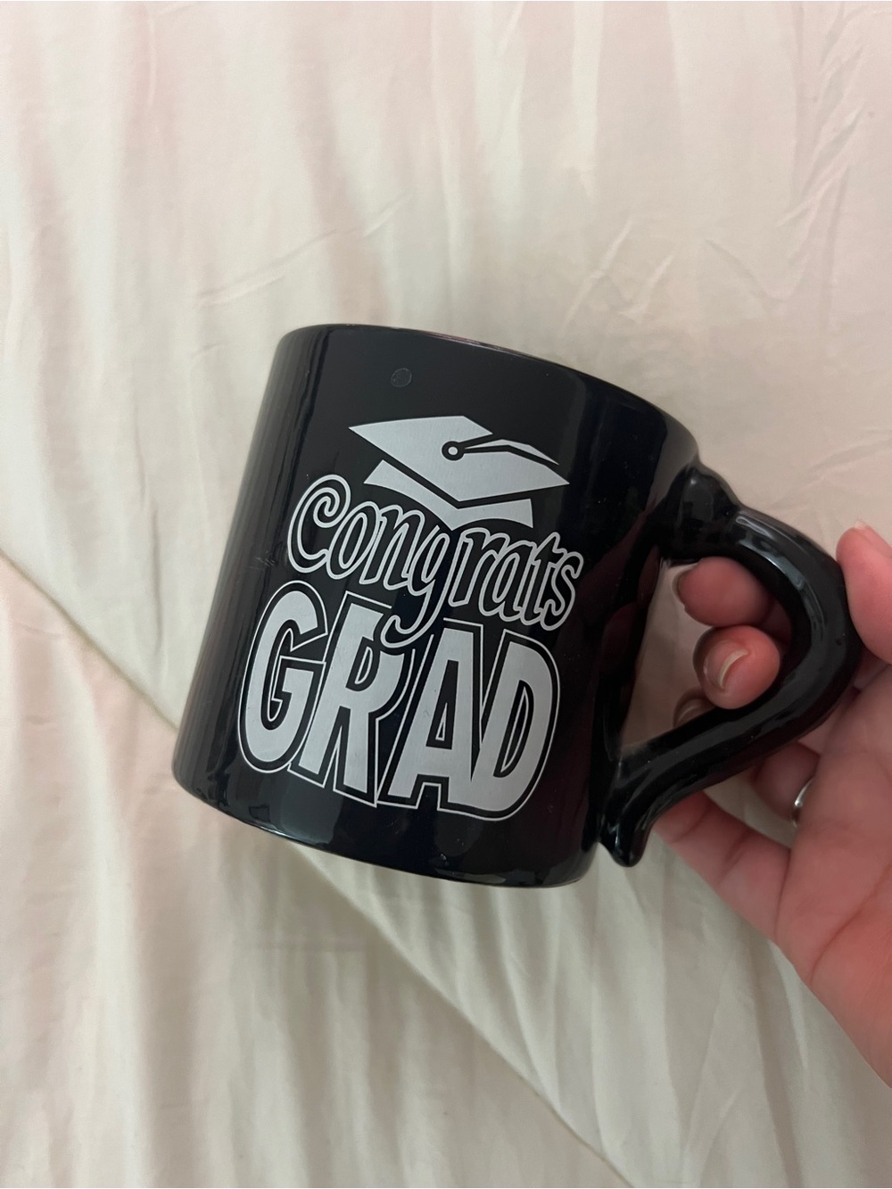 Congrats Grad Black Ceramic Coffee Mug